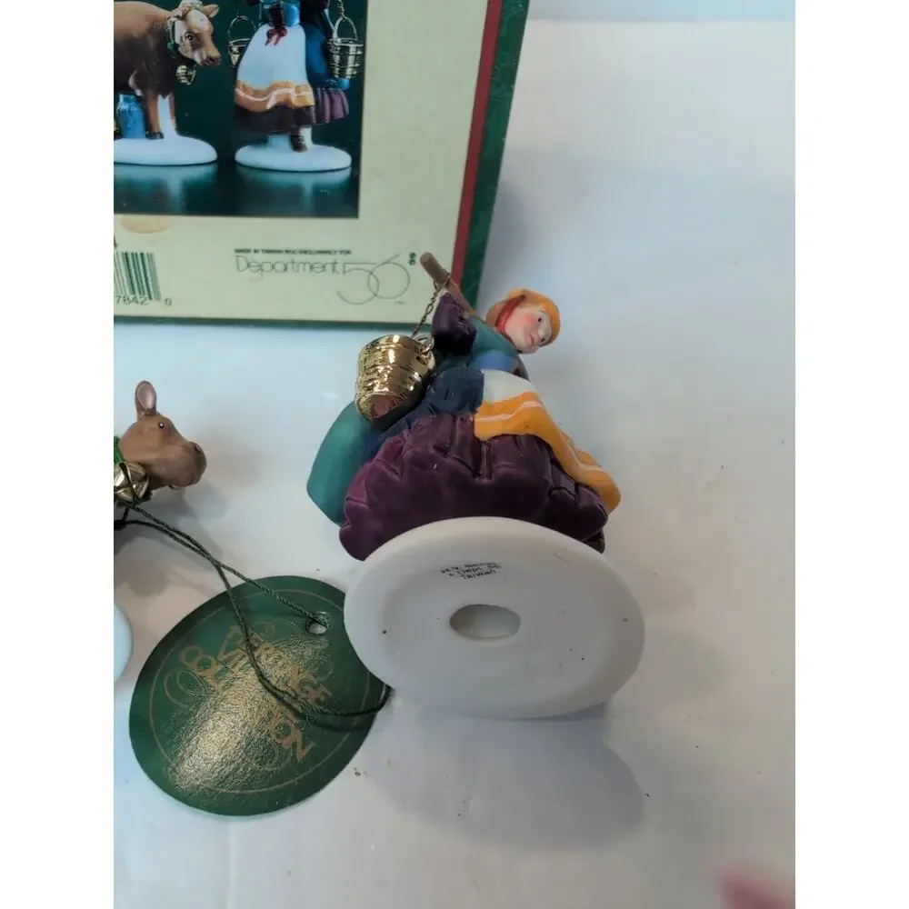 Dept 56 Eight Maids A Milking Twelve Days of Dickens‎ Village Porcelain